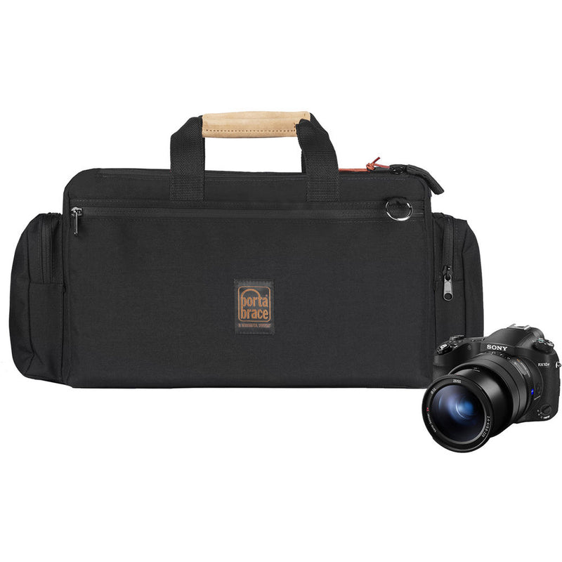 PortaBrace Lightweight, Soft Carrying Case with Strap for Sony RX10 III and IV Cameras (Black)