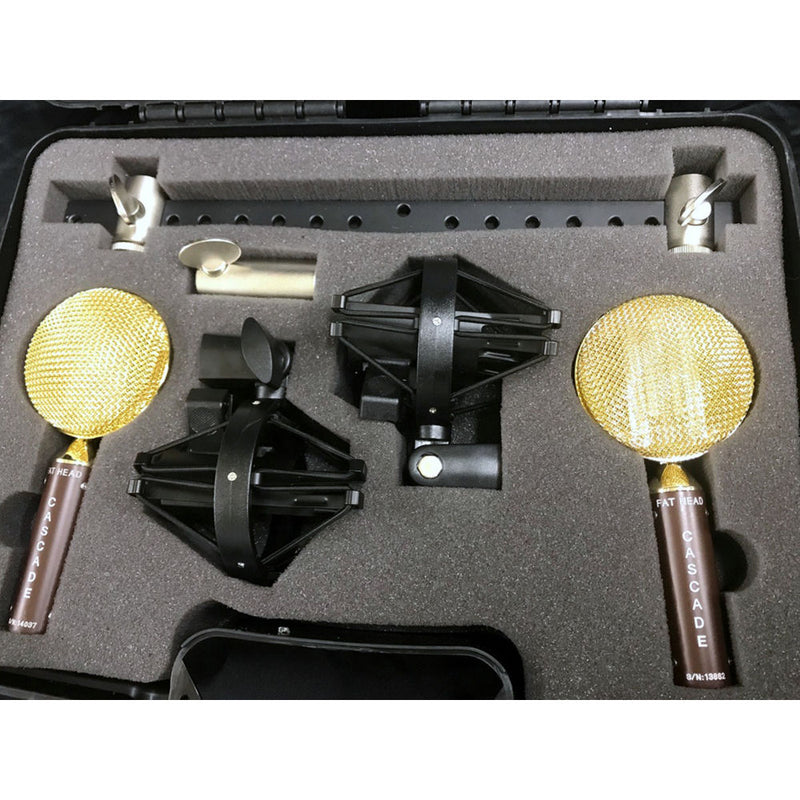 Pinnacle Microphones FAT Top Ribbon Microphones (Brown Body and Gold Grille, Stock Transformer, Pair)