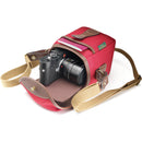 Billingham 72 Camera Bag (Burgundy Canvas/Chocolate Leather Trim, 1.4L)
