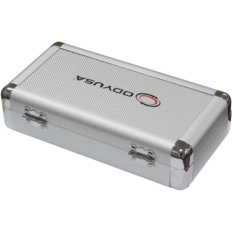 Odyssey Krom Series 7.75 x 1.5 x 3.1" Compact Utility Accessory Case (Silver Diamond)