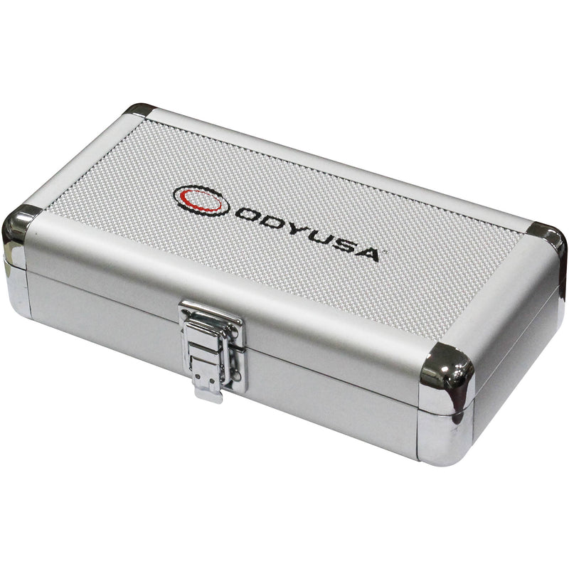 Odyssey Krom Series 7.75 x 1.5 x 3.1" Compact Utility Accessory Case (Silver Diamond)