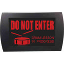 American Recorder DO NOT ENTER DRUM LESSON IN PROGRESS Indicator Sign with LEDs (Red)