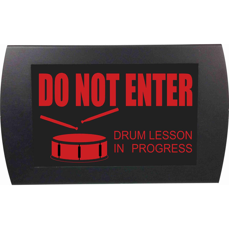 American Recorder DO NOT ENTER DRUM LESSON IN PROGRESS Indicator Sign with LEDs (Red)