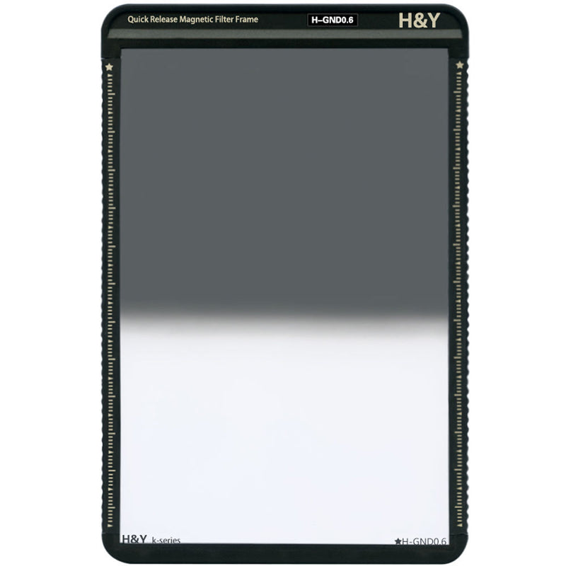H&Y Filters 100 x 150mm K-Series Hard-Edge Graduated Neutral Density 0.6 Filter (2 Stops) w/Quick Release Magnetic Filter Frame