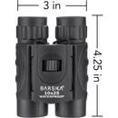 Barska 10x25 Colorado Waterproof Binoculars (Black, Clamshell Packaging)