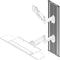 Chief KSA1022B Wall Extrusion Track Accessory (Black)