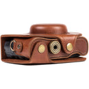 MegaGear Ever Ready Leather Camera Case for Canon PowerShot SX730 HS/SX740 HS (Dark Brown)