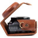 MegaGear Ever Ready Leather Camera Case for Canon PowerShot SX730 HS/SX740 HS (Dark Brown)