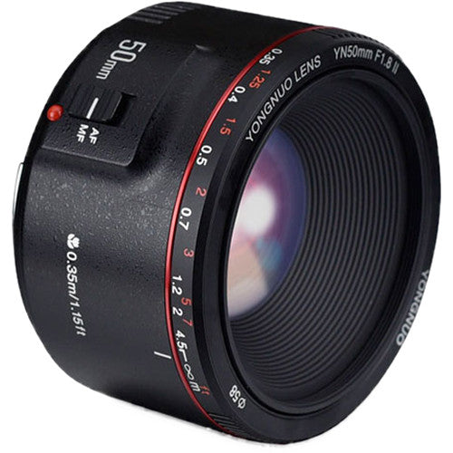 Yongnuo YN 50mm f/1.8 II Lens for Canon EF (Black)