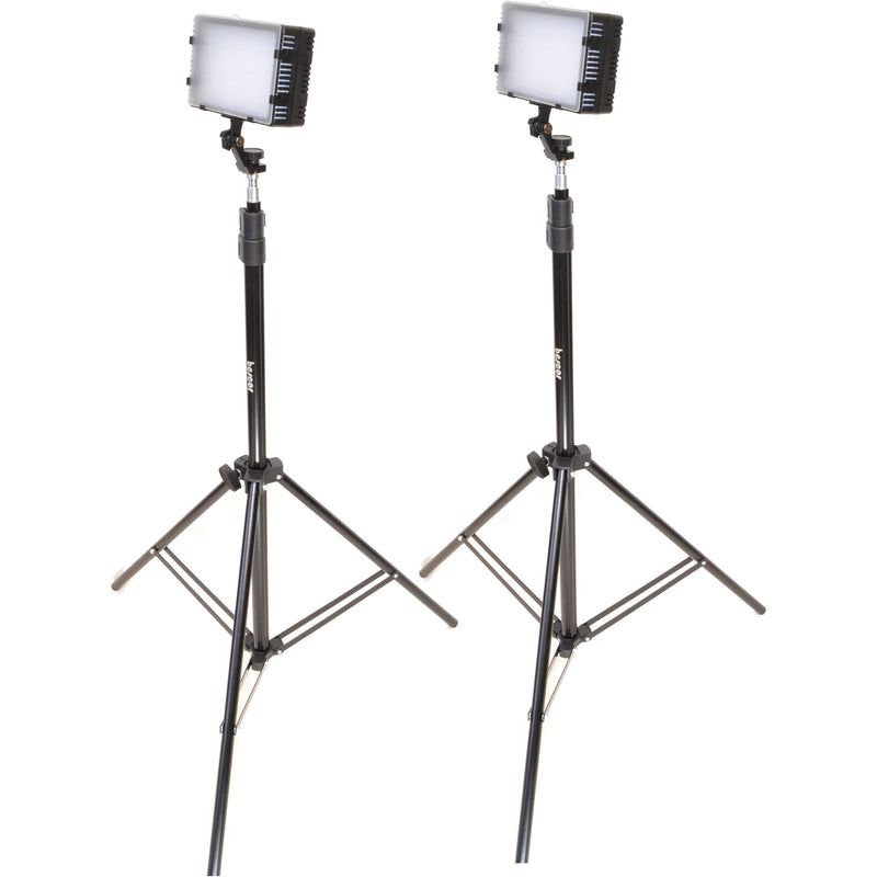 Bescor LED-125 Daylight Studio 2-Light Kit