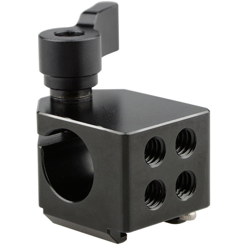 CAMVATE 15mm Rod Clamp with Cold Shoe (Black Knob)