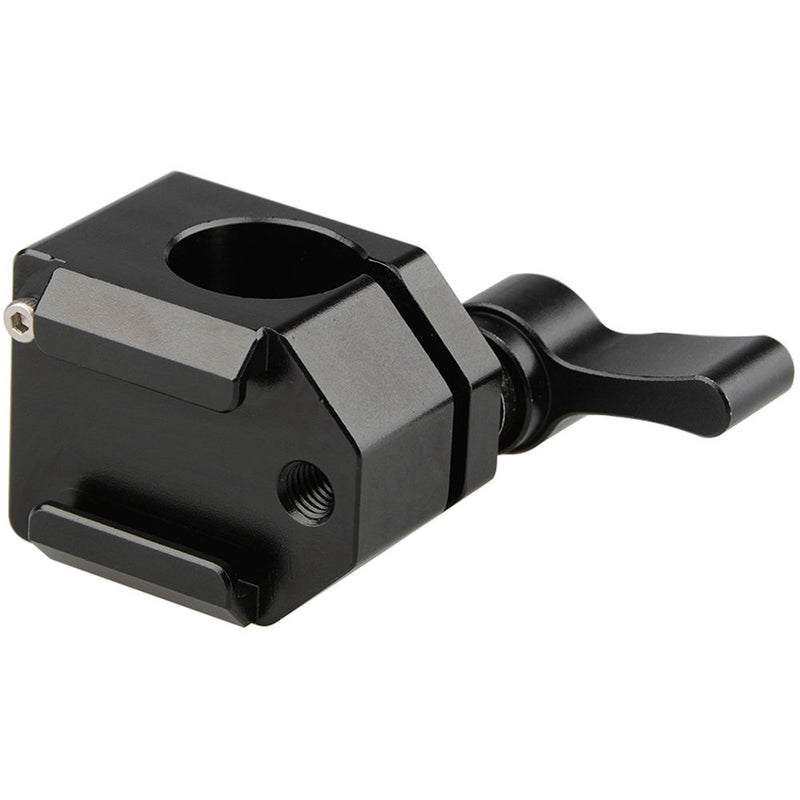 CAMVATE 15mm Rod Clamp with Cold Shoe (Black Knob)