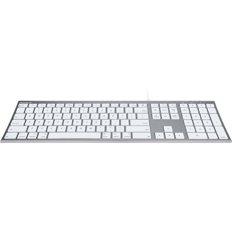 Macally Ultra Slim USB Wired Keyboard (Space Gray)