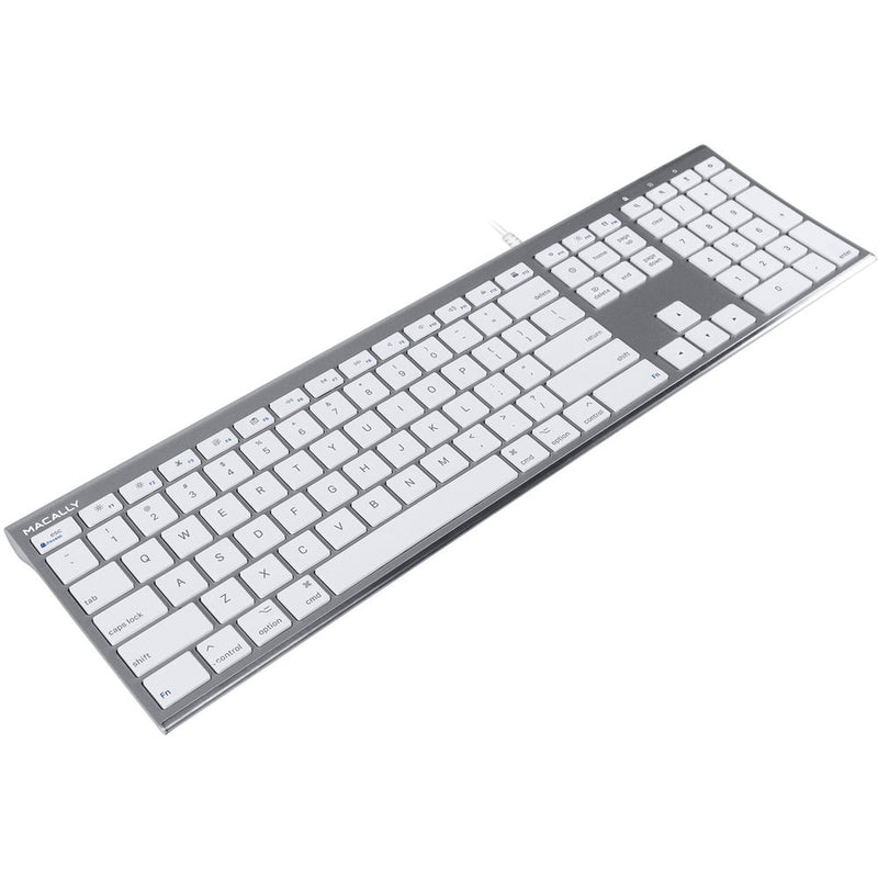 Macally Ultra Slim USB Wired Keyboard (Space Gray)