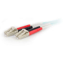C2G 50/125 LC Male to SC Male Multimode Fiber Optic OM4 Cable (3.3')