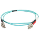 C2G 50/125 LC Male to SC Male Multimode Fiber Optic OM4 Cable (3.3')