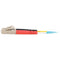 C2G LC to SC Male 50/125 Duplex Multi-Mode OM3 Fiber Optic Cable (1.6', Aqua, Riser)