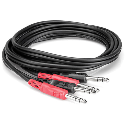 Hosa Technology Dual 1/4" TRS Male to Dual 1/4" TRS Male Stereo Audio Cable (13')