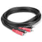 Hosa Technology 2 RCA Male to 2 RCA Male Dual Cable (Nickel Contacts) - 10'