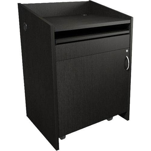 Middle Atlantic L2 Series Lectern with Connectivity (Grained Ebony Ash)
