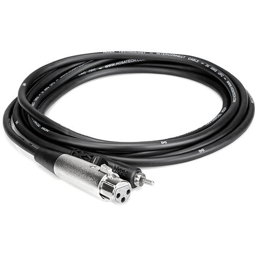 Hosa Technology XLR Female to RCA Male Audio Interconnect Cable - 10'