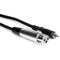 Hosa Technology XLR Female to RCA Male Audio Interconnect Cable - 10'