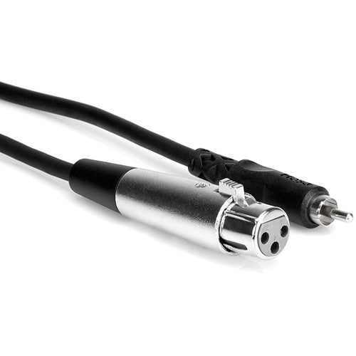 Hosa Technology XLR Female to RCA Male Audio Interconnect Cable - 10'