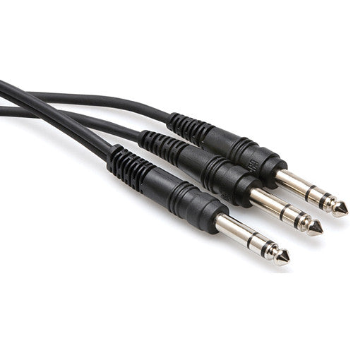 Hosa Technology Stereo Phone Male to 2 Stereo Phone Male Y-Cable - 5'
