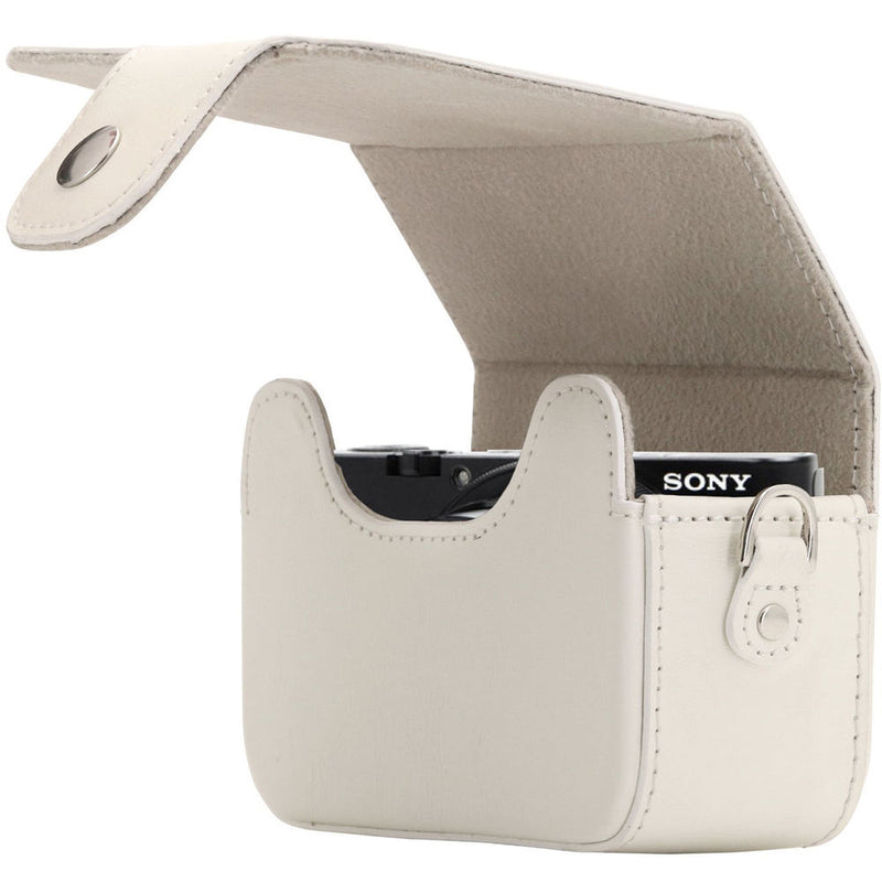 MegaGear Leather Case with Belt Loop for Select Sony Cyber-shot Cameras (White)