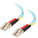 C2G LC Male to LC Male 10GB 50/125 Fiber Optic Cable OM3 (82', Aqua)