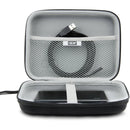 USA GEAR H Series Hardshell Electronics Carry Case with Accessory Pocket (Black, 7.5 x 5.5 x 1.5")