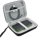 USA GEAR H Series Hardshell Electronics Carry Case with Accessory Pocket (Black, 7.5 x 5.5 x 1.5")