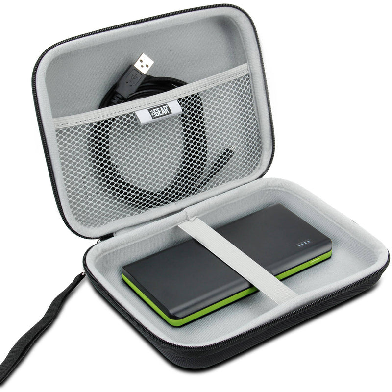 USA GEAR H Series Hardshell Electronics Carry Case with Accessory Pocket (Black, 7.5 x 5.5 x 1.5")