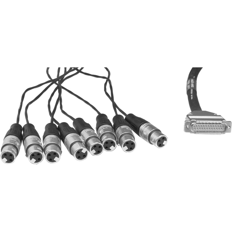 Pro Co Sound Multitrack Recording Cable D-Sub DB25 to 8x XLR Female 20'