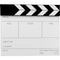 Birns & Sawyer Economy Production Slate with Black and White Clapper Sticks for Dry-Erase Markers