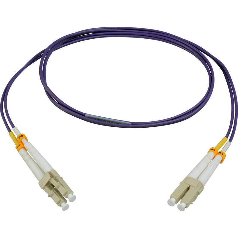 Camplex OM4 Premium Bend Tolerant Multimode Duplex LC to LC Fiber Patch Cable (3.3', Purple)