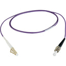 Camplex OM4 Premium Bend-Tolerant Multimode Simplex LC to ST Fiber Patch Cable (16.4', Purple)