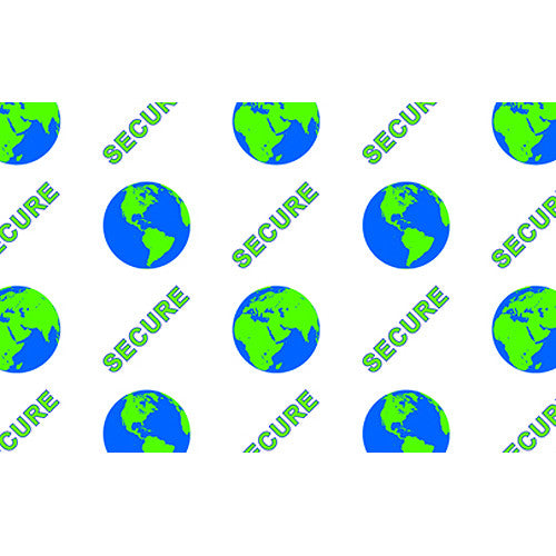 IDP Alternating Full Hologram Patch "Secure Globe" Front, Half-Clear Patch Film Back (1 Mil, 125 Cards/Roll)