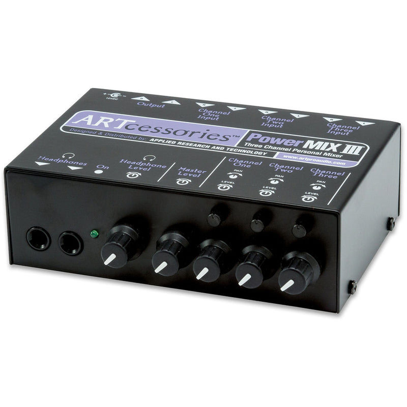 ART PowerMIX III 3-Channel Personal Stereo Mixer