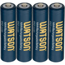 Watson 4-Bay Charger for AA/AAA NiMH Batteries with 4-Pack of AAA NiMH Rechargeable Batteries Kit