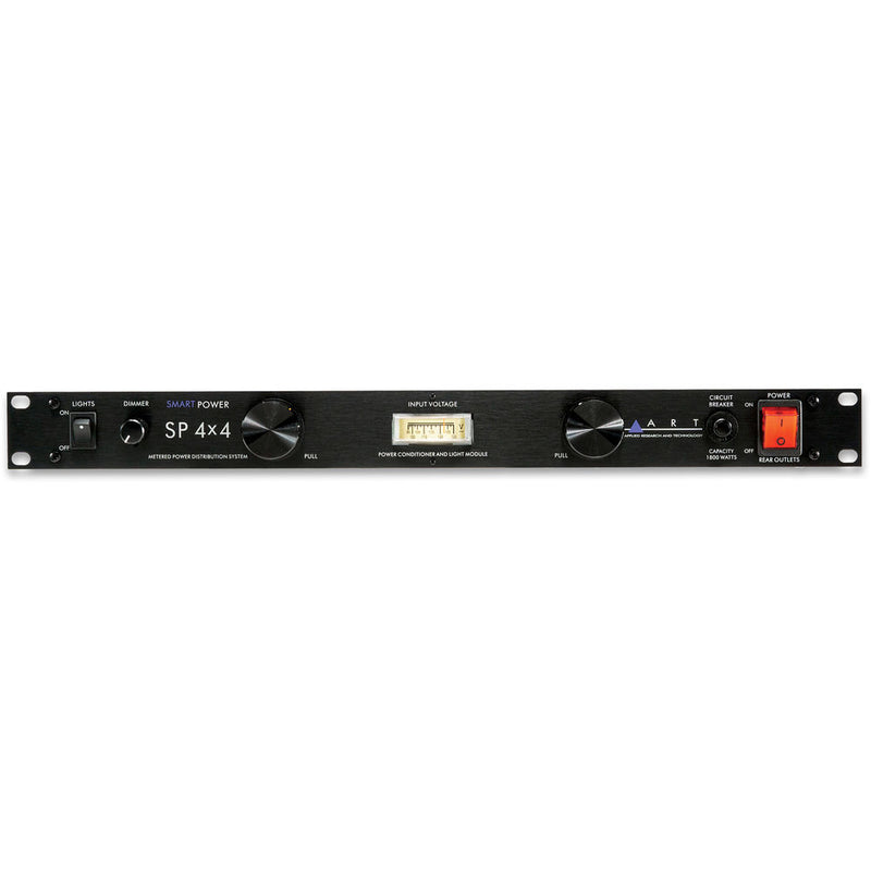 ART SP 4x4 Rackmount 8 Outlet Power Conditioner & Surge Protector - with Linear Voltmeter & Dual Lights