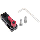 CAMVATE 15mm Rod Clamp with Multiple 1/4"-20 Threads (Red Lever)