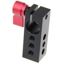CAMVATE 15mm Rod Clamp with Multiple 1/4"-20 Threads (Red Lever)