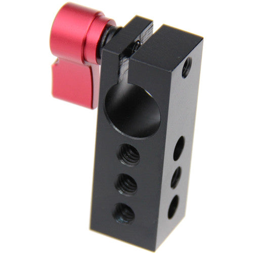 CAMVATE 15mm Rod Clamp with Multiple 1/4"-20 Threads (Red Lever)