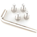 CAMVATE 1/4"-20 Hex Socket Head Adapter Set for Baseplates (4-Pack)