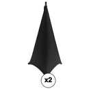 Gator Stretchy Speaker Stand Cover Kit for Two Tripod Speaker Stands (Black)