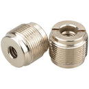 CAMVATE 1/4"-20 Female to 5/8"-27 Male Mic Adapter (Silver, 2-Pack)
