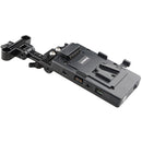 CAMVATE V-Lock Mounting Plate Power Supply Splitter with 15mm Dual-Rod Clamp