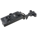 CAMVATE V-Lock Mounting Plate Power Supply Splitter with 15mm Dual-Rod Clamp