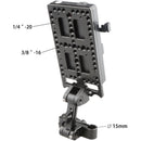 CAMVATE V-Lock Mounting Plate Power Supply Splitter with 15mm Dual-Rod Clamp